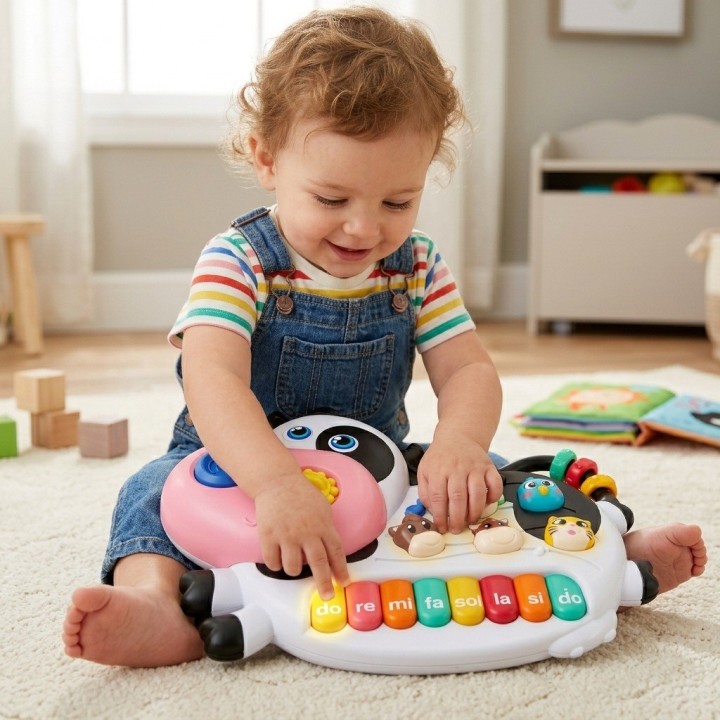 Piano Musical Vaca Juguete Educativo Bebes Luces Sonidos