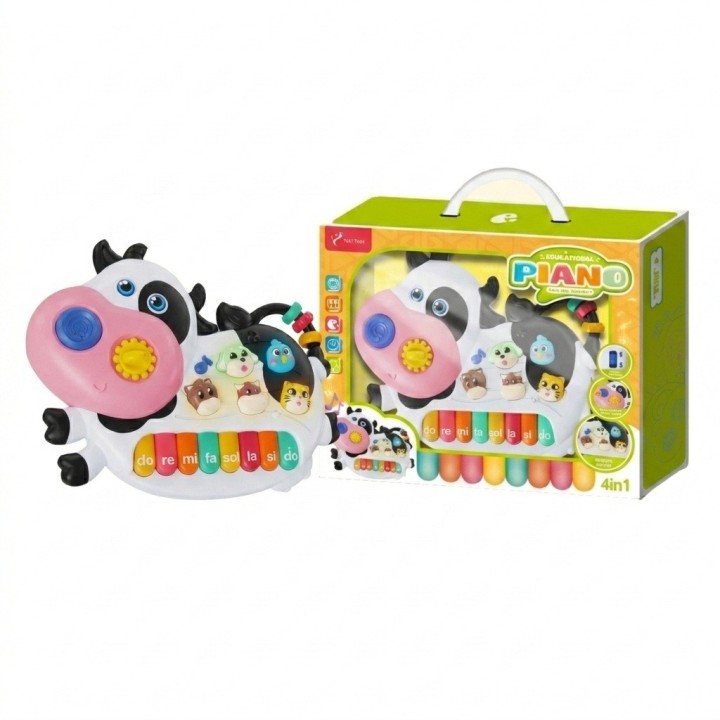 Piano Musical Vaca Juguete Educativo Bebes Luces Sonidos