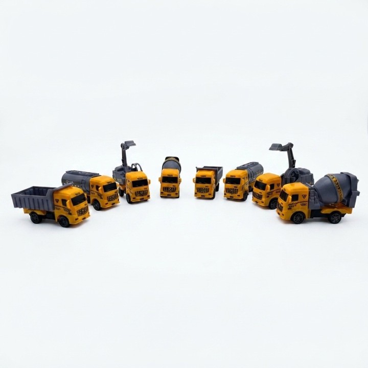 Set 6 Camiones De Construccion Juguete A Cuerda