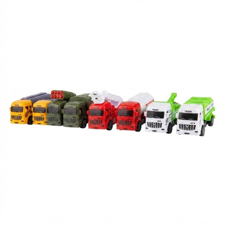 Set 6 Carros Juguete Camiones Cuerda Bombero Militar Niños