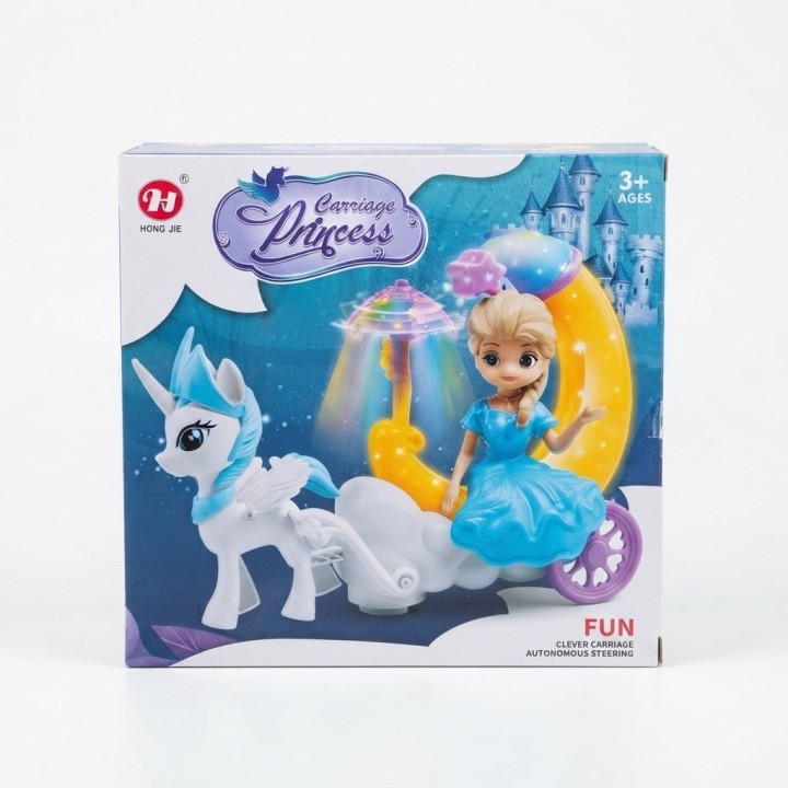 Princesa En Carroza De Luna Unicornio Juguete Interactivo