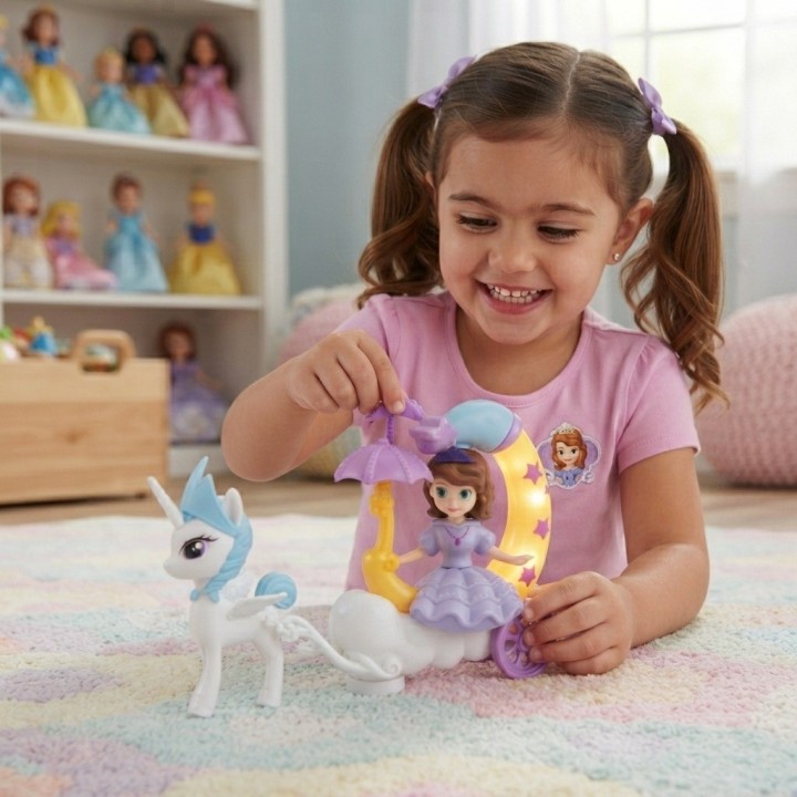 Princesa En Carroza De Luna Unicornio Juguete Interactivo