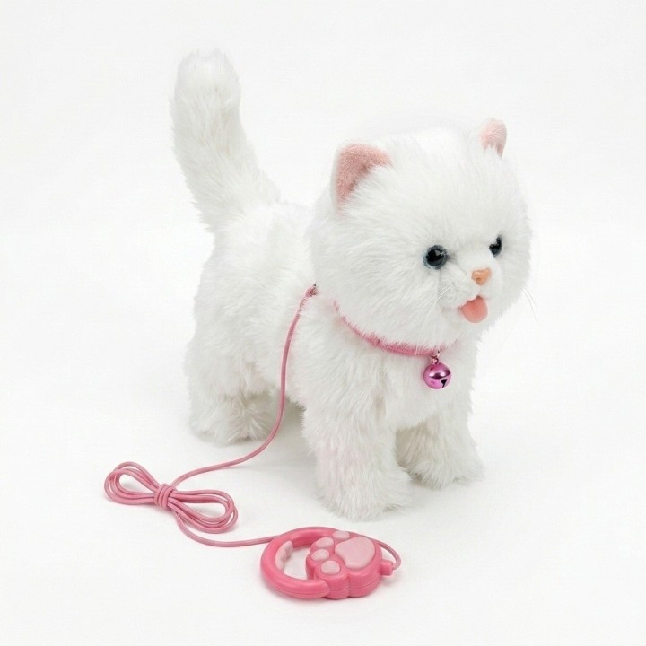 Gato Peluche Interactivo Camina Con Correa Y Sonido Niños