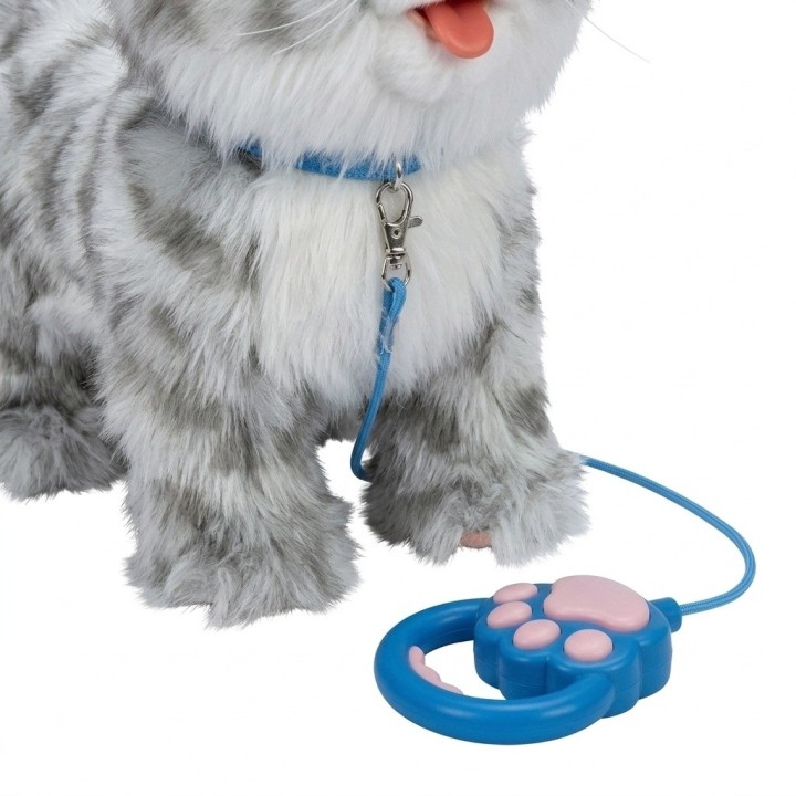 Gato Peluche Interactivo Camina Con Correa Y Sonido Niños