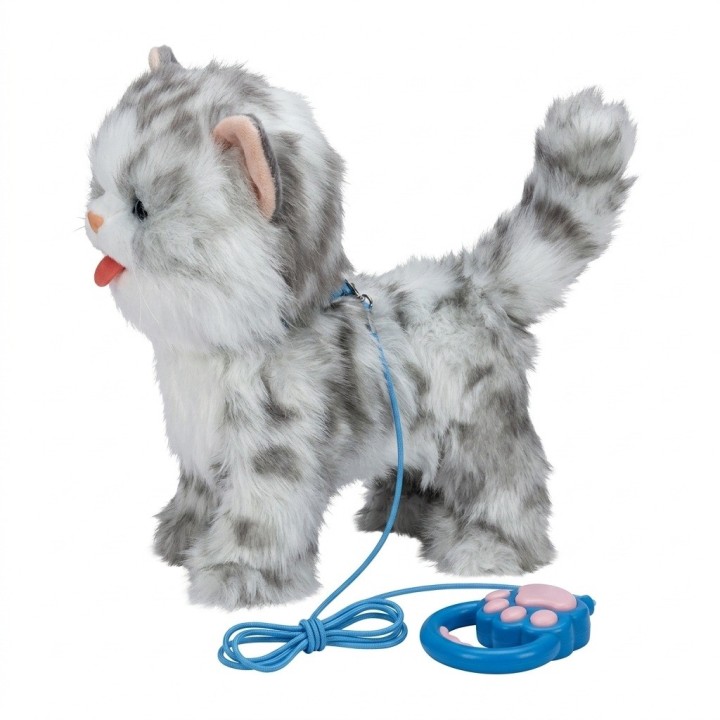 Gato Peluche Interactivo Camina Con Correa Y Sonido Niños