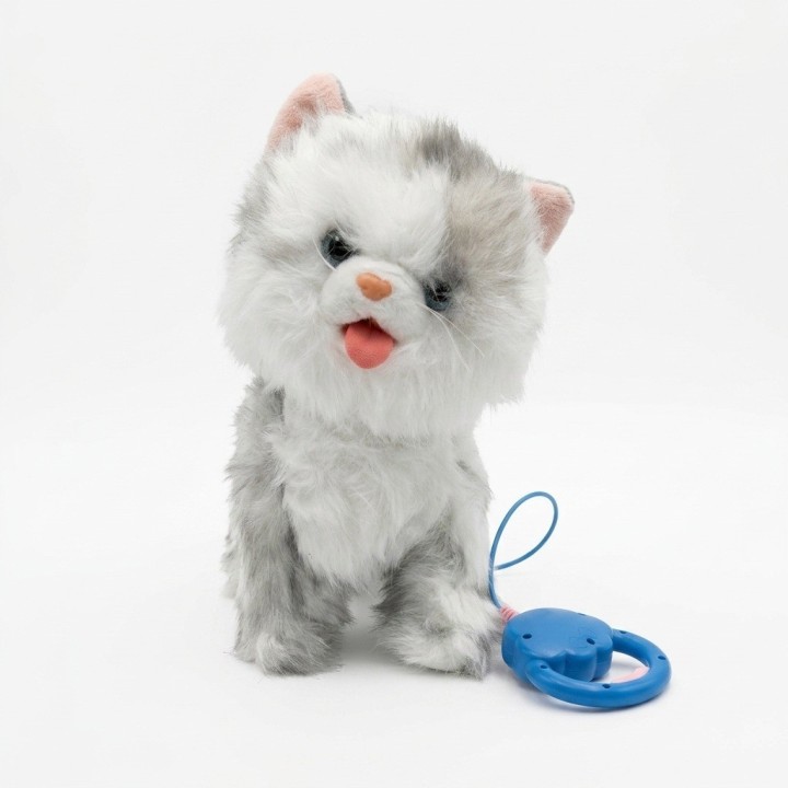Gato Peluche Interactivo Camina Con Correa Y Sonido Niños
