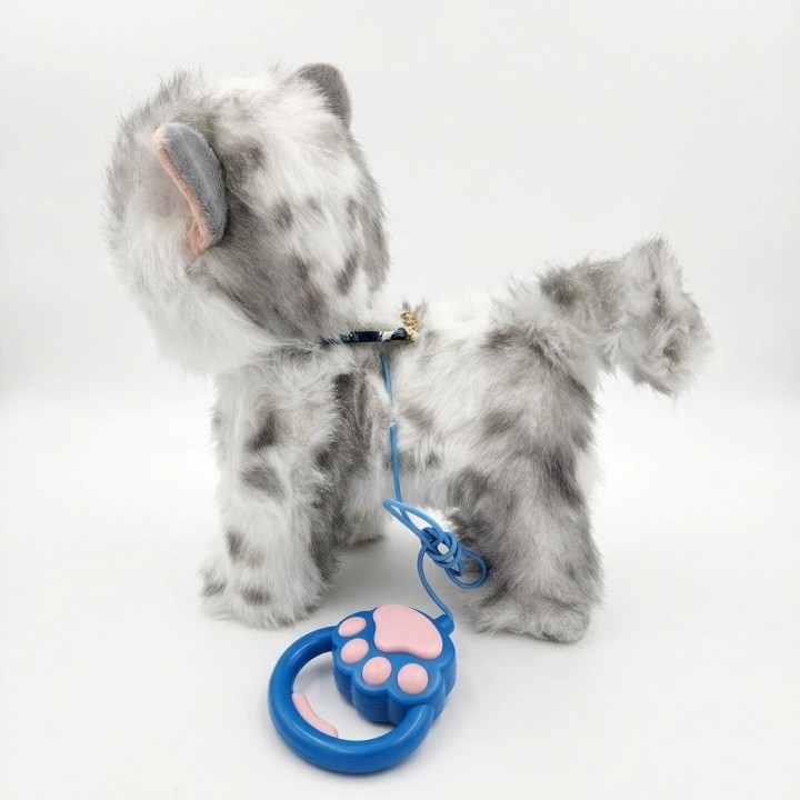 Gato Peluche Interactivo Camina Con Correa Y Sonido Niños