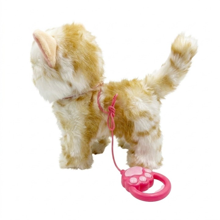 Gato Peluche Interactivo Camina Con Correa Y Sonido Niños