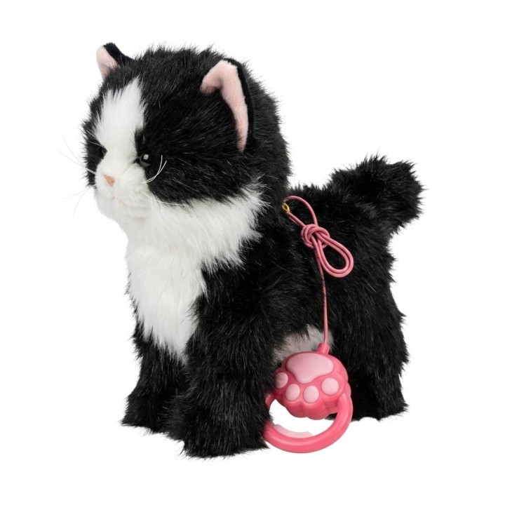 Gato Peluche Interactivo Camina Con Correa Y Sonido Niños