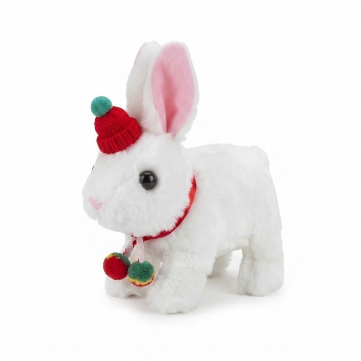 Conejo Peluche Interactivo Camina Y Hace Sonido + Bateria
