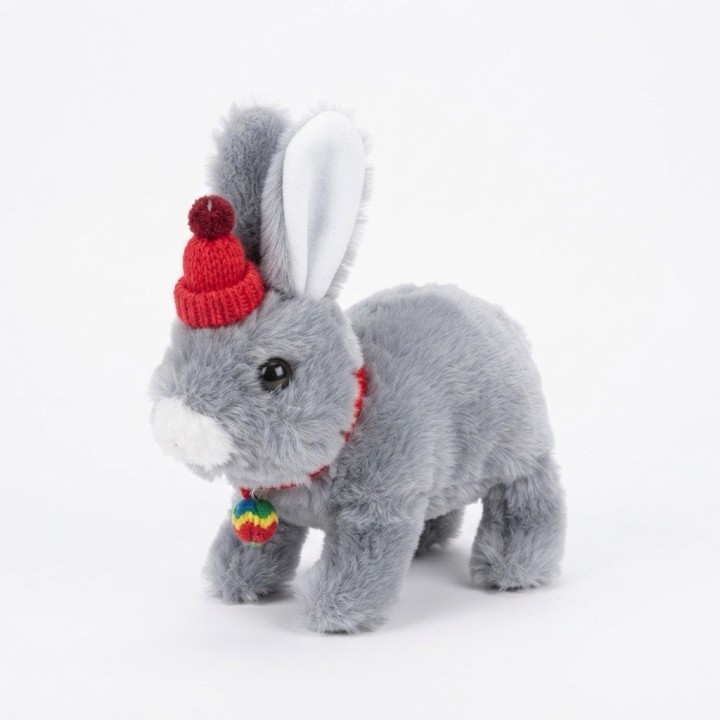 Conejo Peluche Interactivo Camina Y Hace Sonido + Bateria