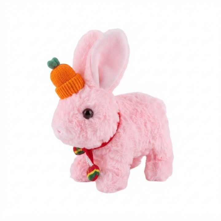 Conejo Peluche Interactivo Camina Y Hace Sonido + Bateria
