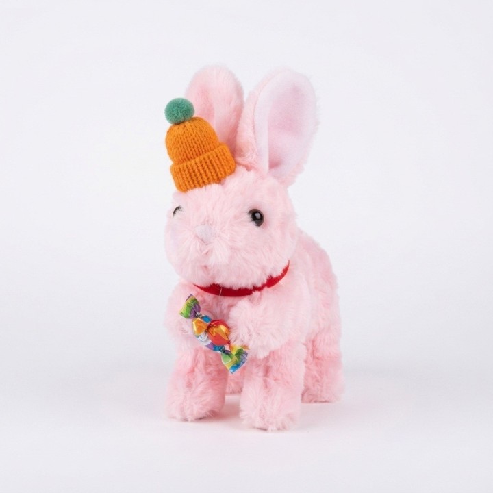 Conejo Peluche Interactivo Camina Y Hace Sonido + Bateria