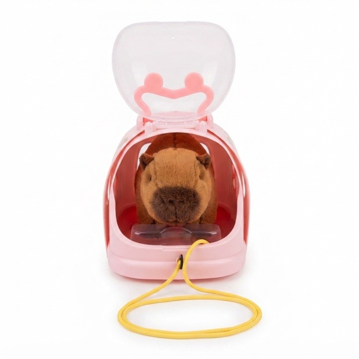 Capibara Peluche Interactivo Con Guacal Y Accesorios