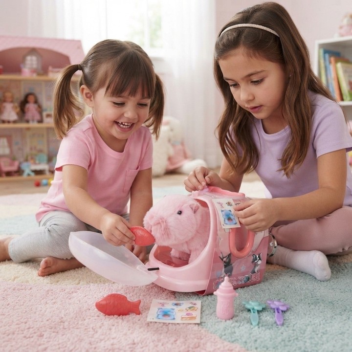 Capibara Peluche Interactivo Con Guacal Y Accesorios