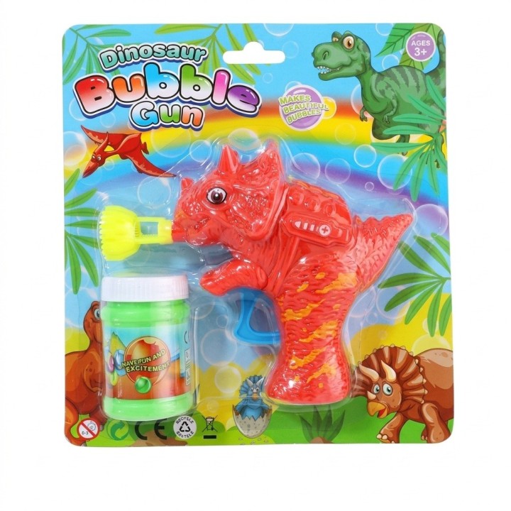Pistola Burbujero Manual Dinosaurio Juguete Niños