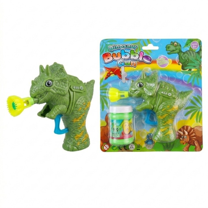 Pistola Burbujero Manual Dinosaurio Juguete Niños