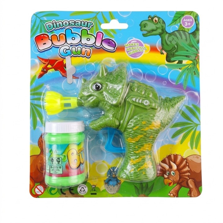 Pistola Burbujero Manual Dinosaurio Juguete Niños