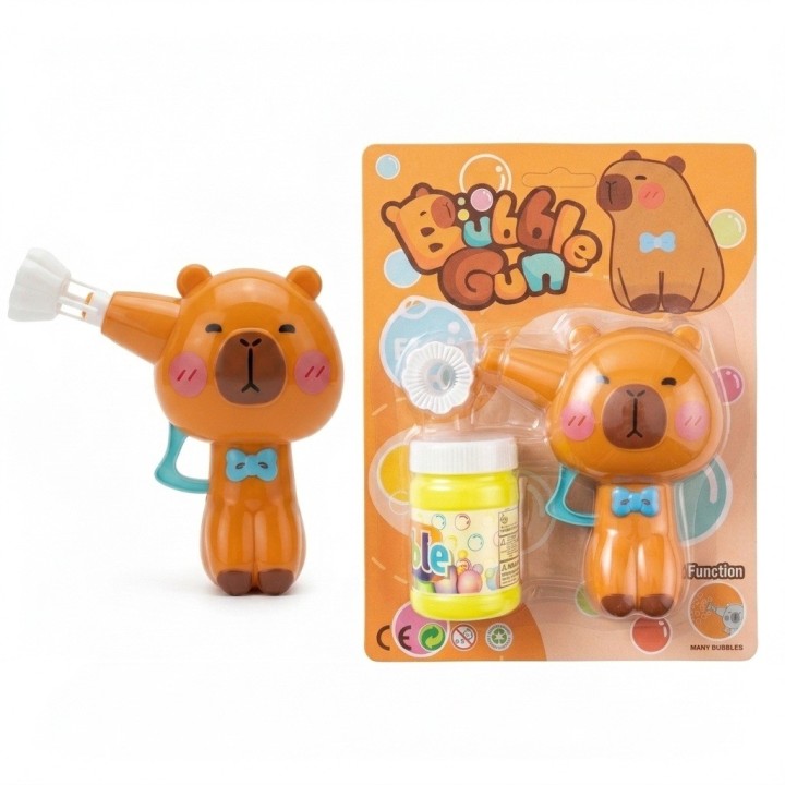 Pistola Burbujas Manual Capibara Chiguiro Juguete Niños