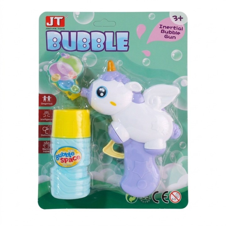 Pistola De Burbujas Manual Unicornio Juguete Ninos
