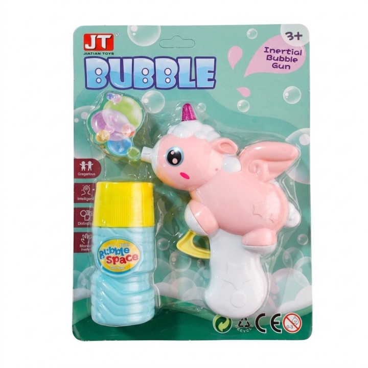 Pistola De Burbujas Manual Unicornio Juguete Ninos