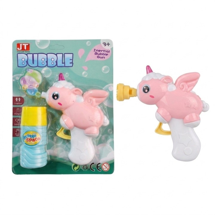Pistola De Burbujas Manual Unicornio Juguete Ninos