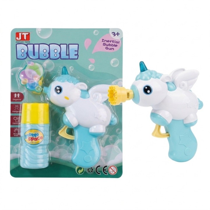 Pistola De Burbujas Manual Unicornio Juguete Ninos