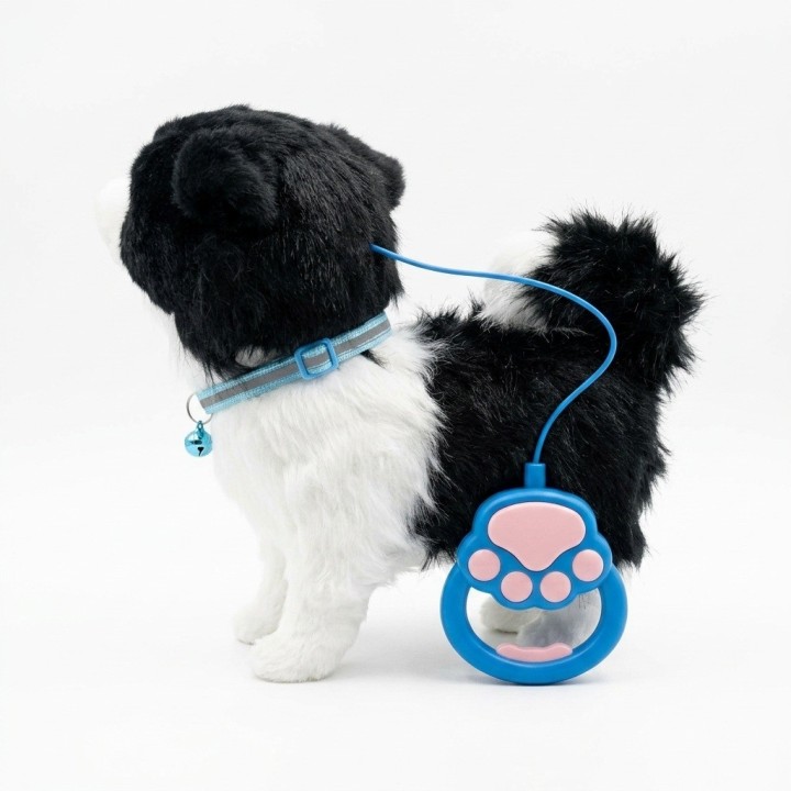 Perro Peluche Husky Robot Interactivo Con Sonido Y Correa