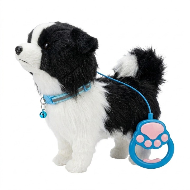 Perro Peluche Husky Robot Interactivo Con Sonido Y Correa