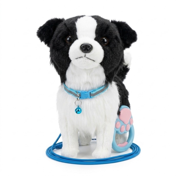 Perro Peluche Husky Robot Interactivo Con Sonido Y Correa