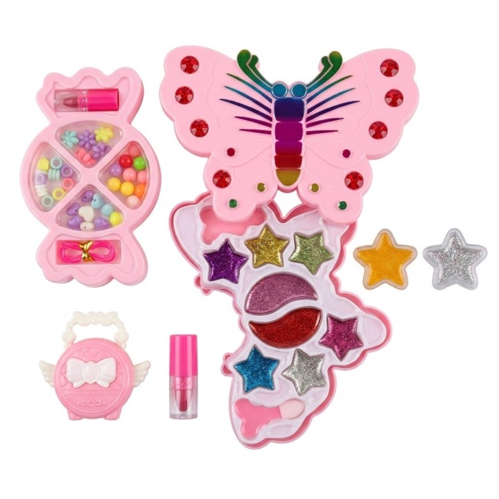 Set De Maquillaje Y Bisutería Para Niñas Diseño Mariposa