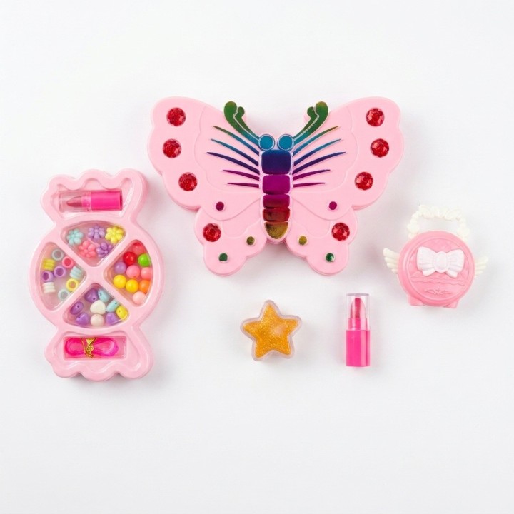 Set De Maquillaje Y Bisutería Para Niñas Diseño Mariposa