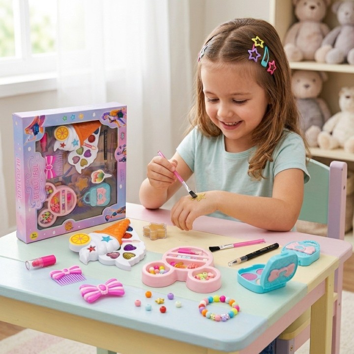 Kit Maquillaje Niñas Juguete Helado Accesorios Belleza