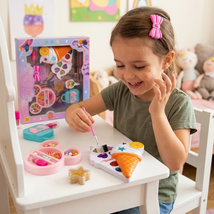 Kit Maquillaje Niñas Juguete Helado Accesorios Belleza