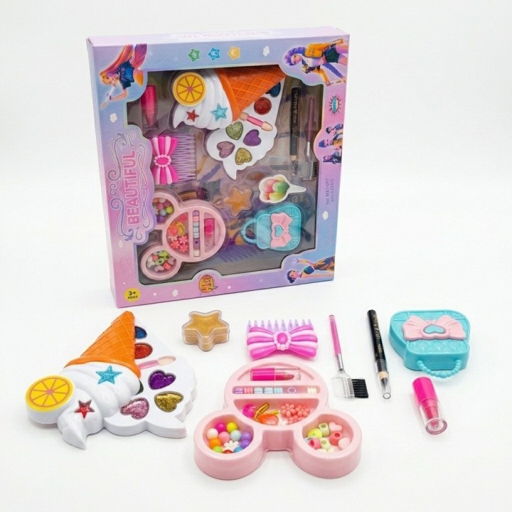 Kit Maquillaje Niñas Juguete Helado Accesorios Belleza