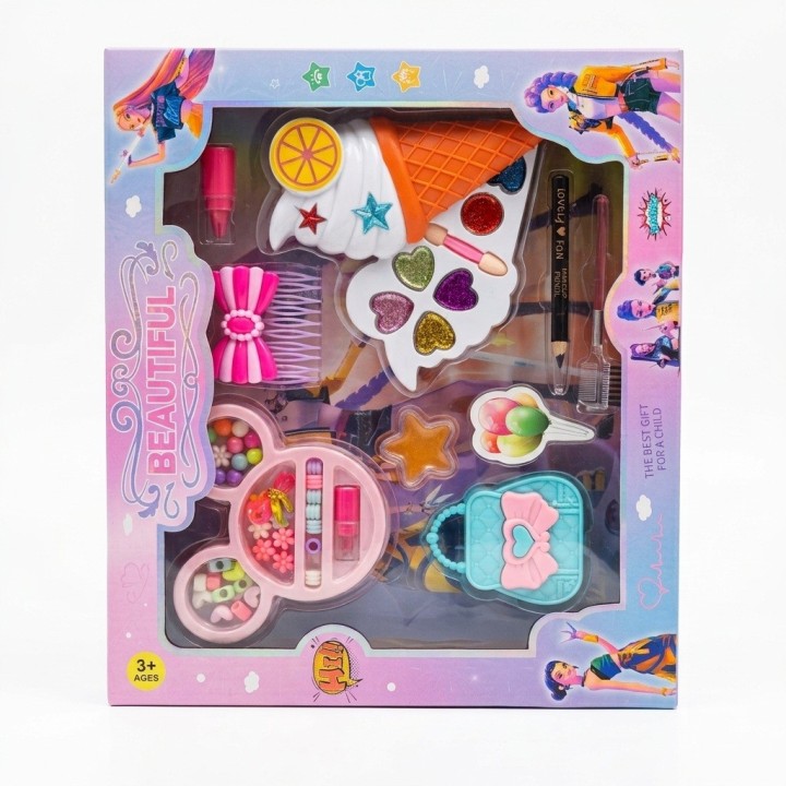 Kit Maquillaje Niñas Juguete Helado Accesorios Belleza