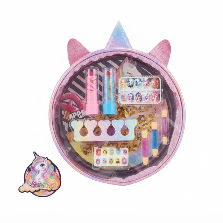 Kit Maquillaje Niñas Bolso Unicornio Cosméticos Juguete