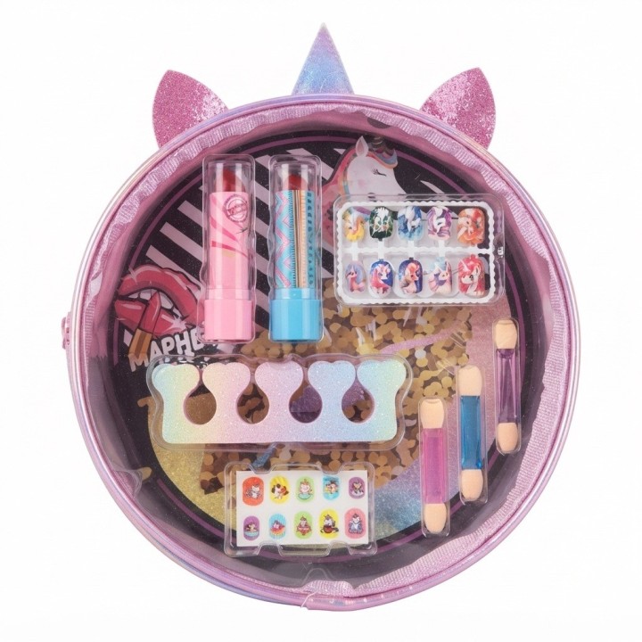 Kit Maquillaje Niñas Bolso Unicornio Cosméticos Juguete