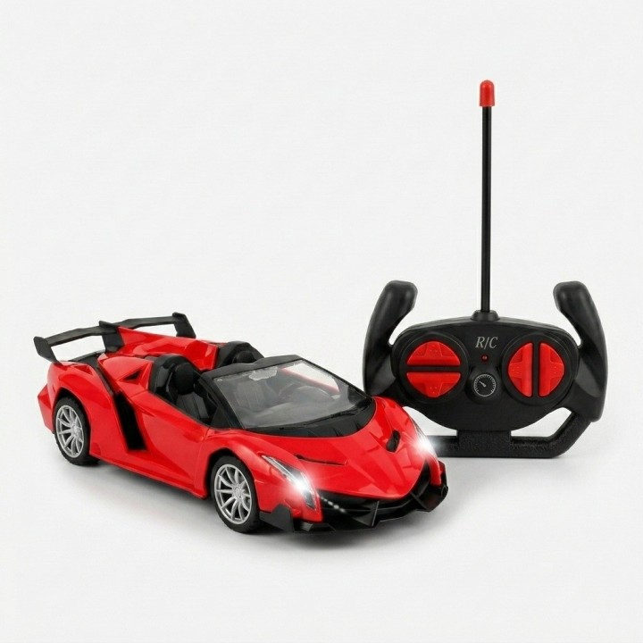 Carro Deportivo Control Remoto Convertible Rojo Con Batería