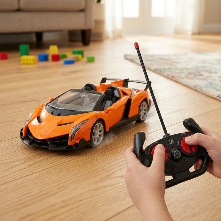 Carro Deportivo Convertible Control Remoto Naranja R/c