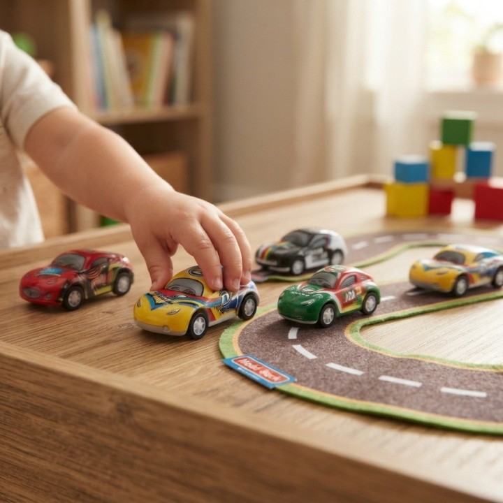 Set 6 Carritos Deportivos Juguete Colección Niños Fricción