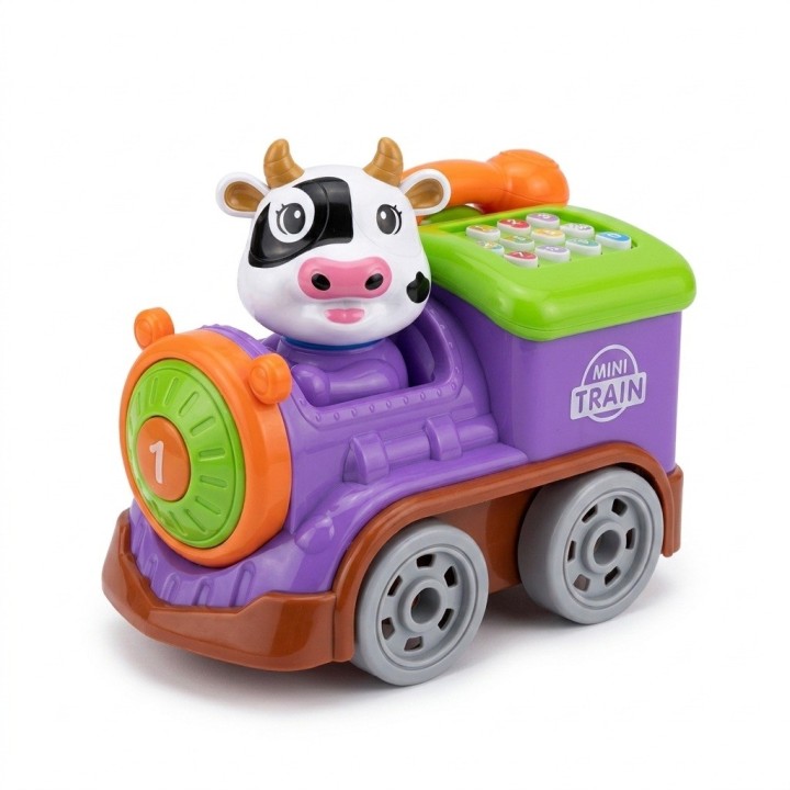 Tren De Juguete Didáctico Interactivo Vaca Teléfono Bebés