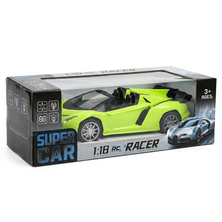 Carro Deportivo Control Remoto Convertible Con Luces Led
