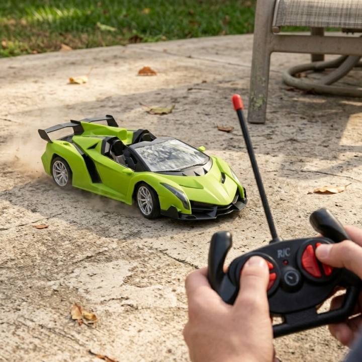 Carro Deportivo Control Remoto Convertible Con Luces Led