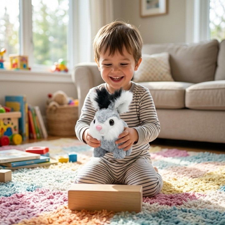 Conejo De Peluche Interactivo Camina Mascota Niños + Bateria
