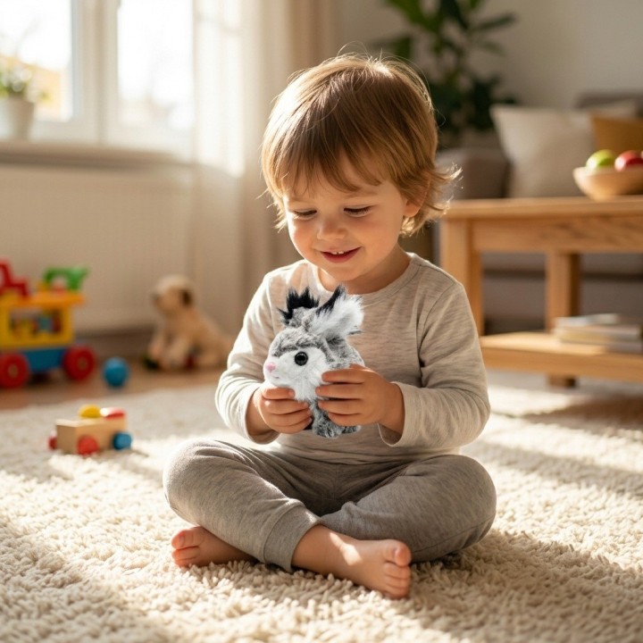 Conejo De Peluche Interactivo Camina Mascota Niños + Bateria