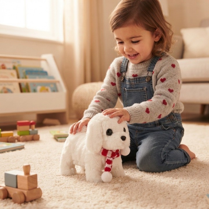 Mascota Perro Peluche Interactivo Camina Y Sonido Niños