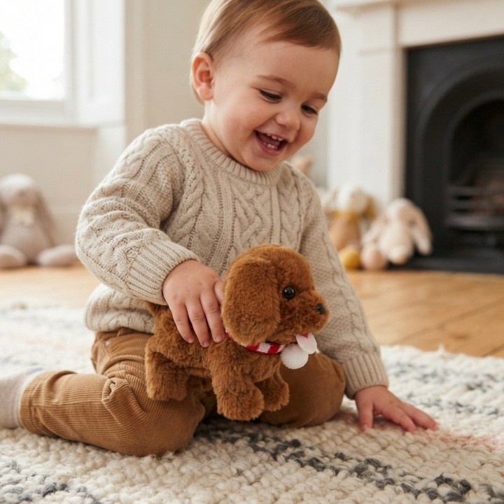 Mascota Perro Peluche Interactivo Camina Y Sonido Niños