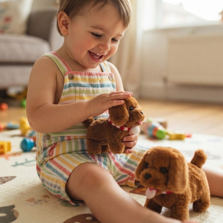 Mascota Perro Peluche Interactivo Camina Y Sonido Niños