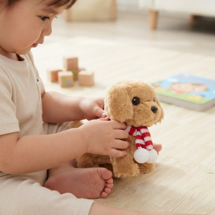 Mascota Perro Peluche Interactivo Camina Y Sonido Niños